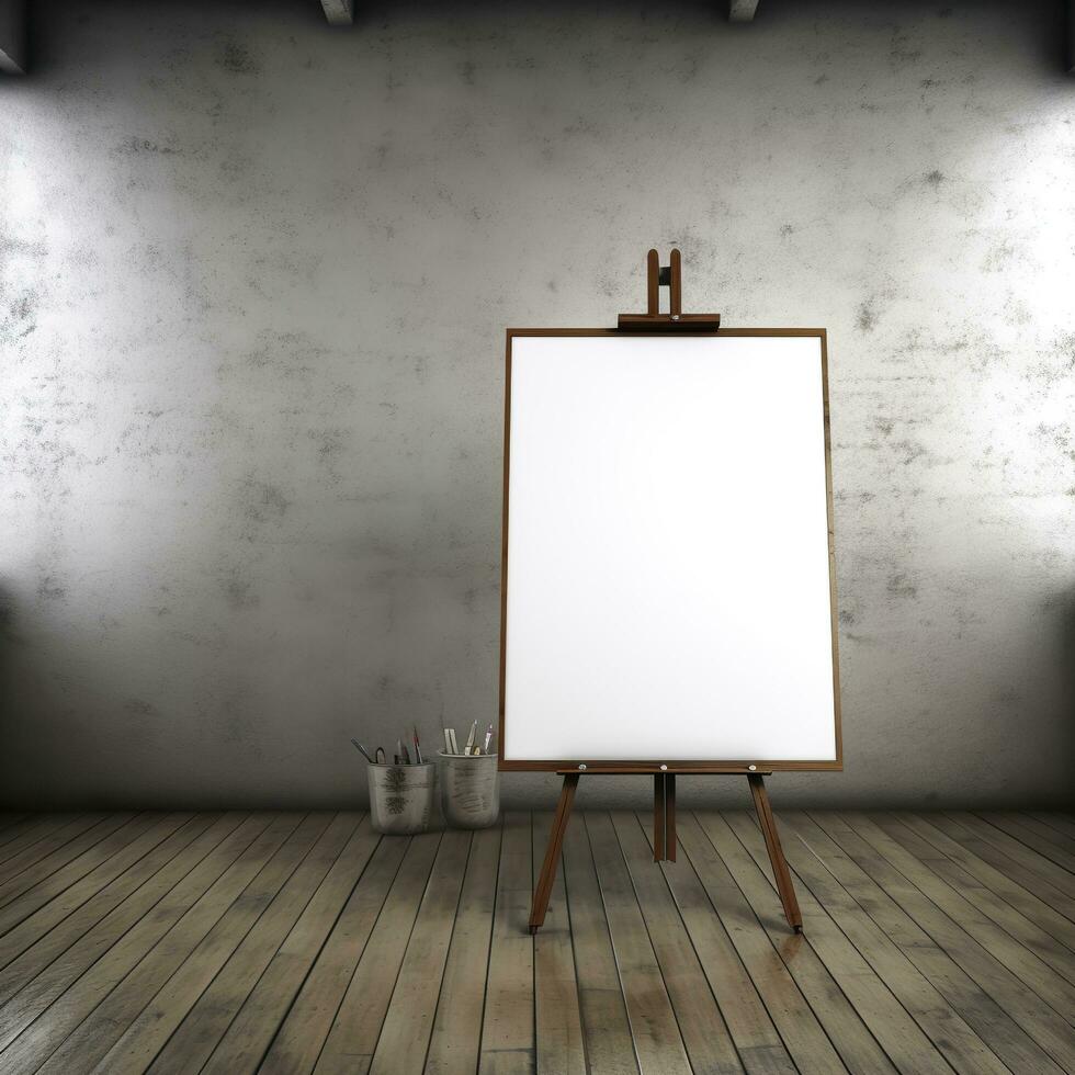 Blank canvas Mock up interior design. Generative AI photo