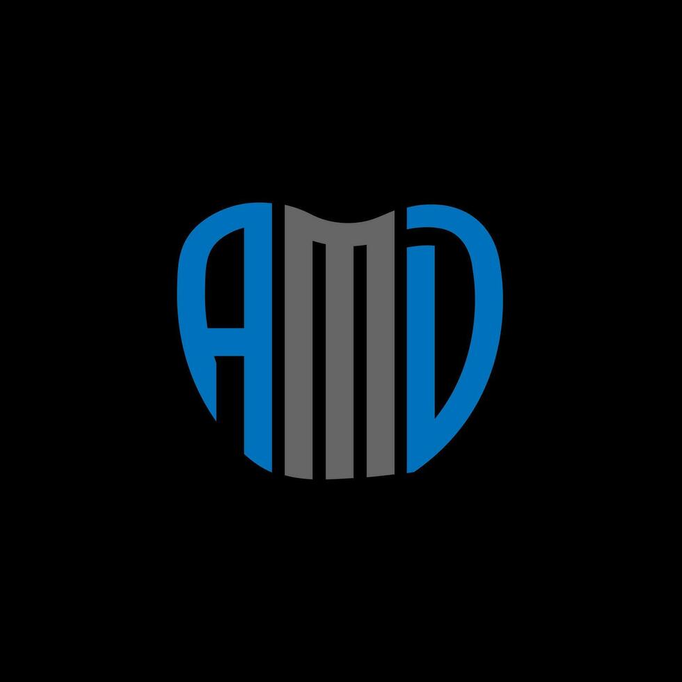 amd letra logo creativo diseño. amd único diseño. vector