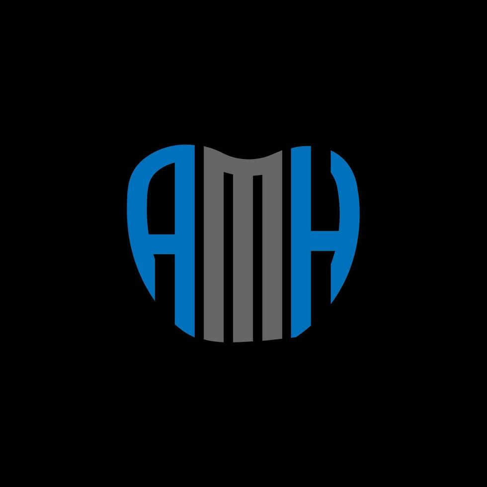 amh letra logo creativo diseño. amh único diseño. vector