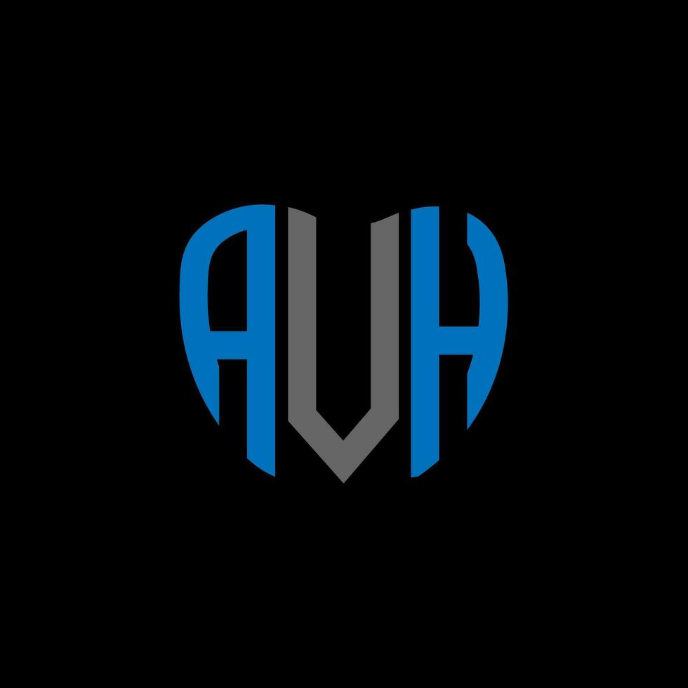 AVH letter logo creative design. AVH unique design. vector