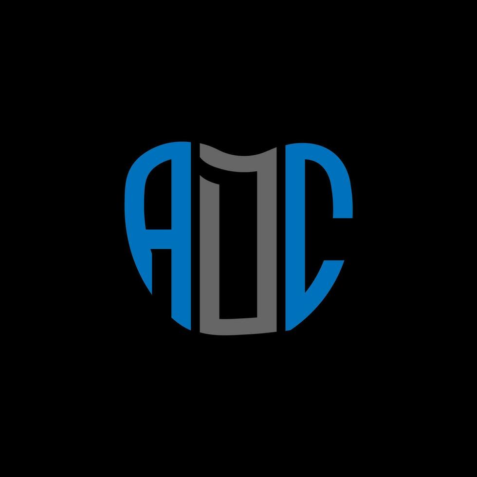 adc letra logo creativo diseño. adc único diseño. vector