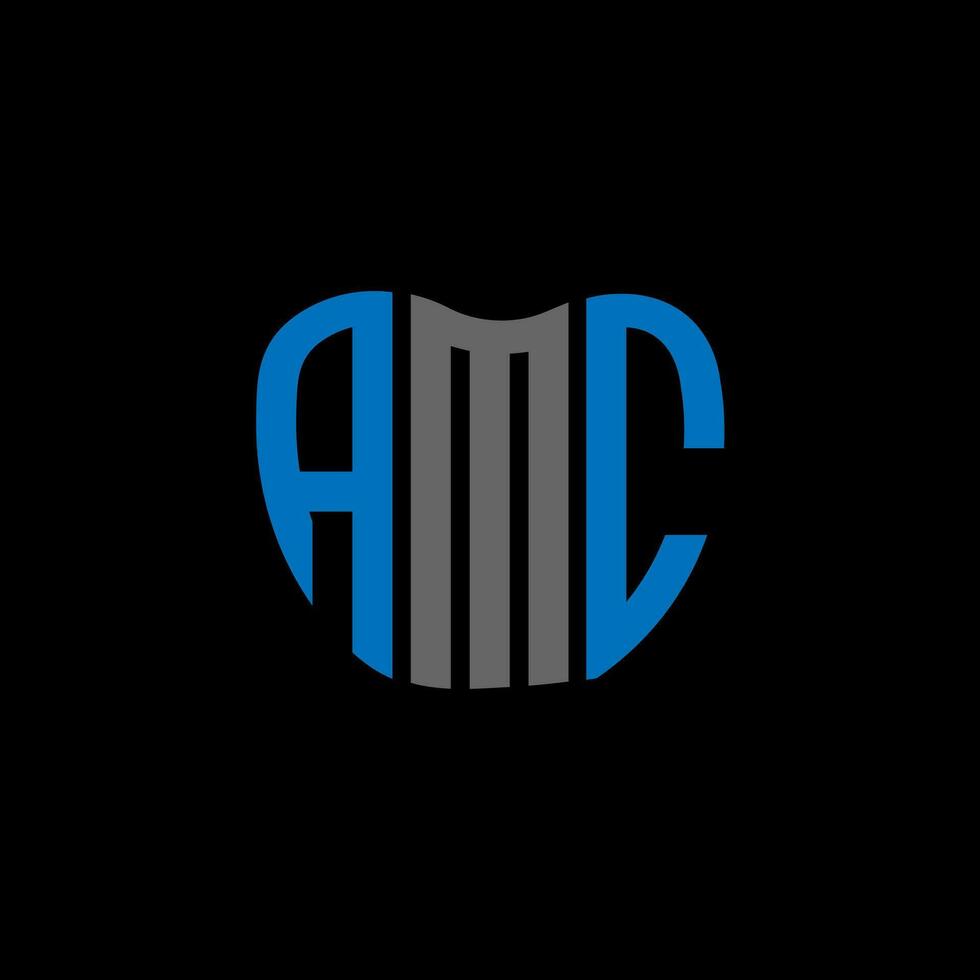 AMC letter logo creative design. AMC unique design. vector