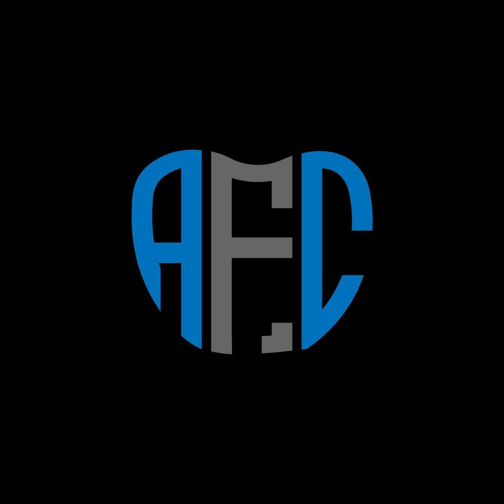 afc letra logo creativo diseño. afc único diseño. vector