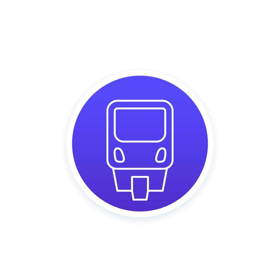 monorail line icon, single rail train vector