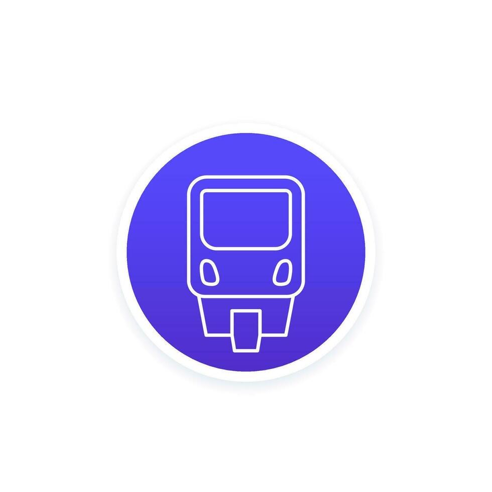 monorail line icon, single rail train vector