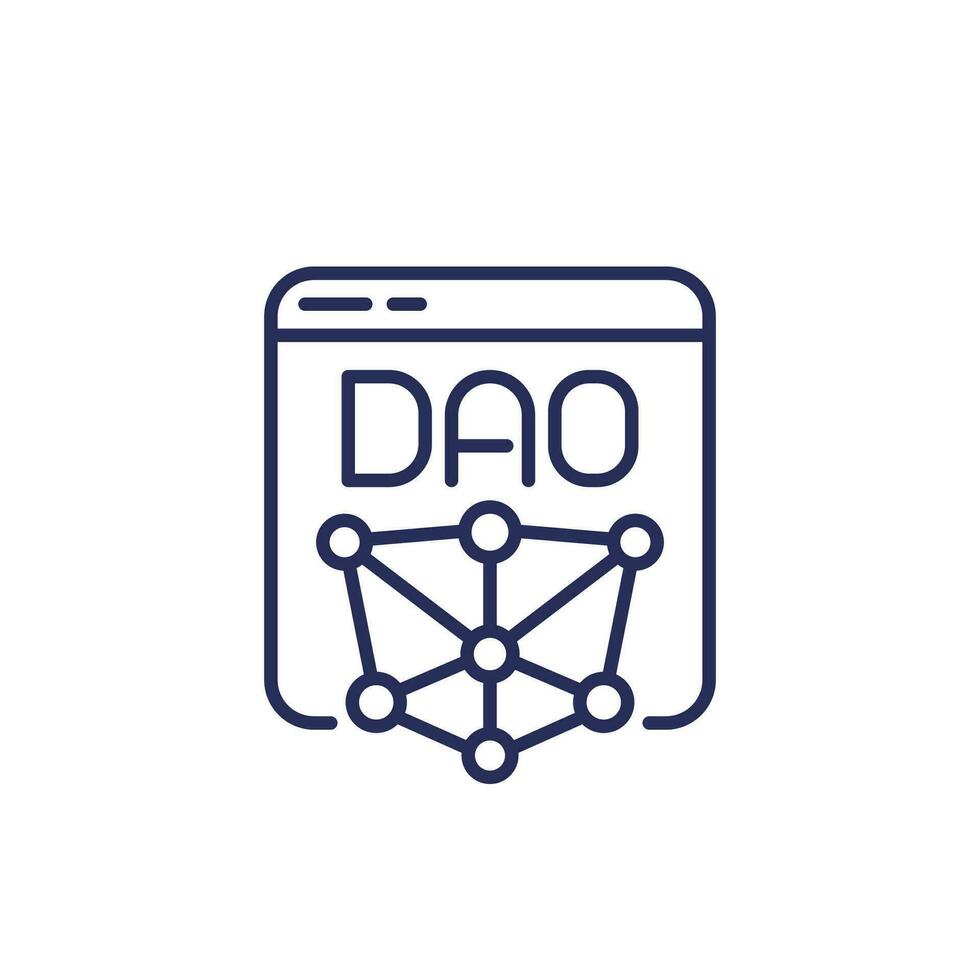 DAO line icon, Decentralized Autonomous Organisation, vector
