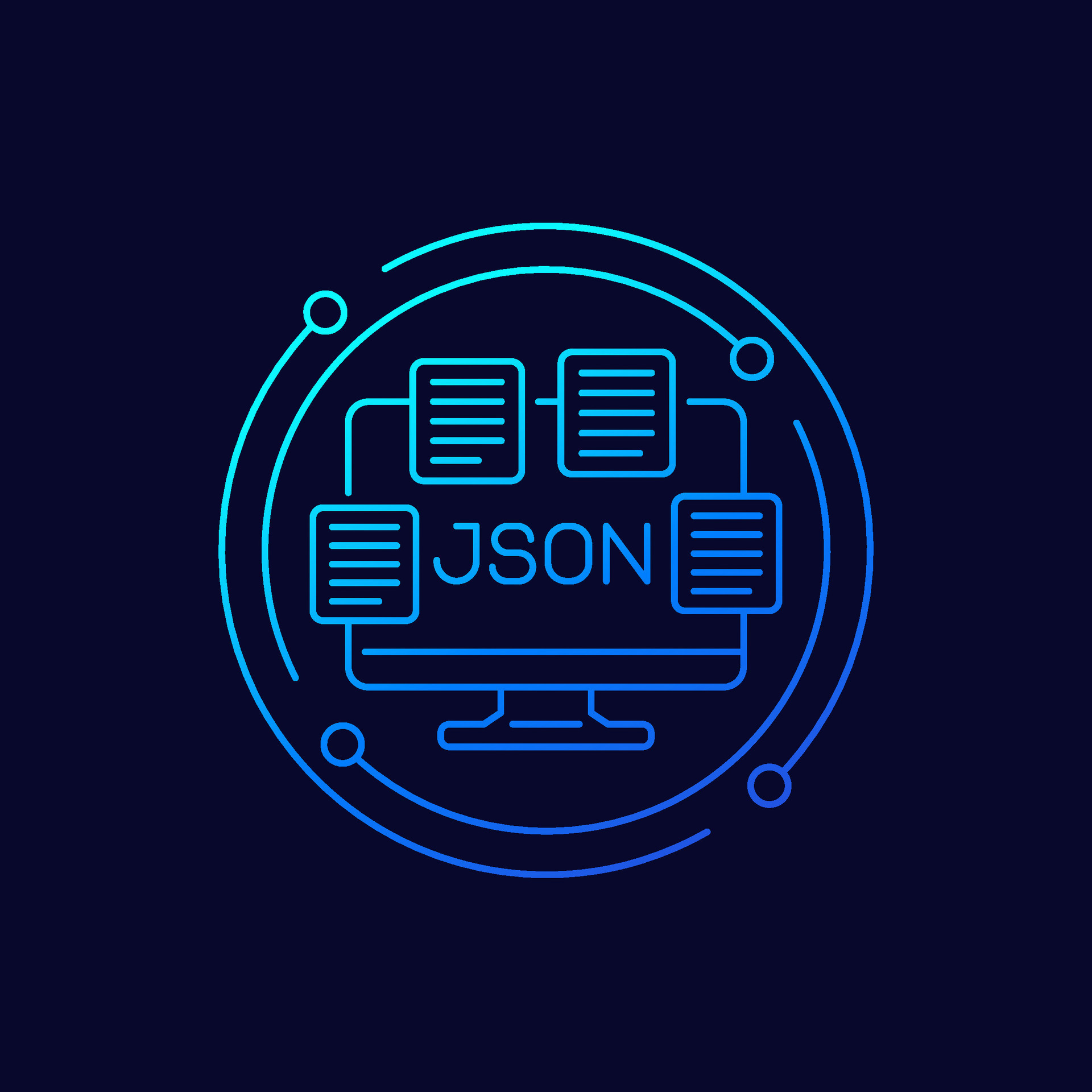 JSON files, documents icon, linear design 28793561 Vector Art at Vecteezy