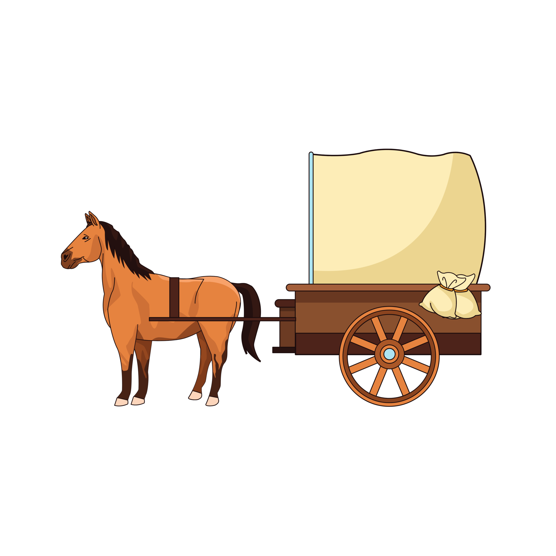Vector Antique Horse Carriage Generative Ai 28793572 PNG