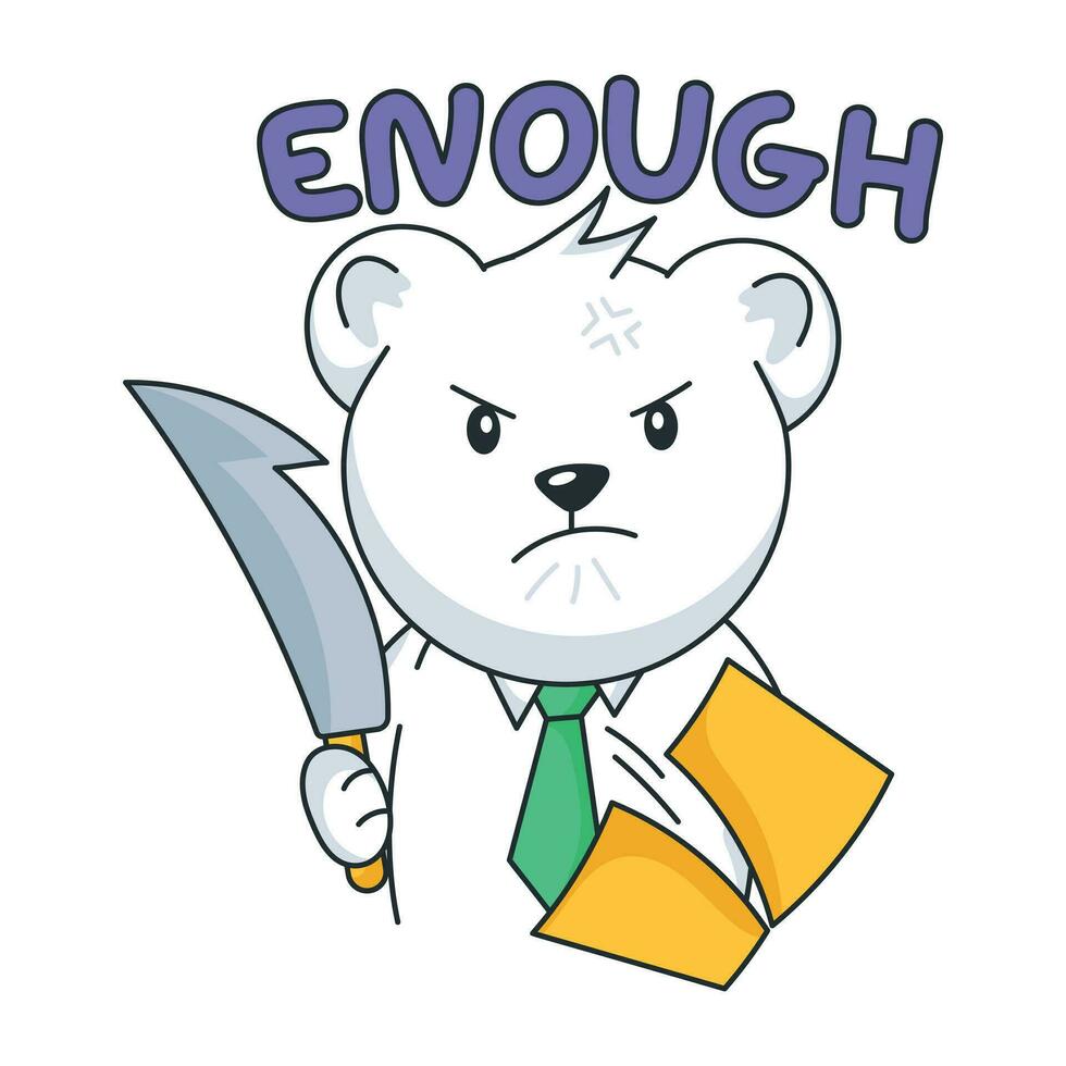 Trendy Bad Mood vector