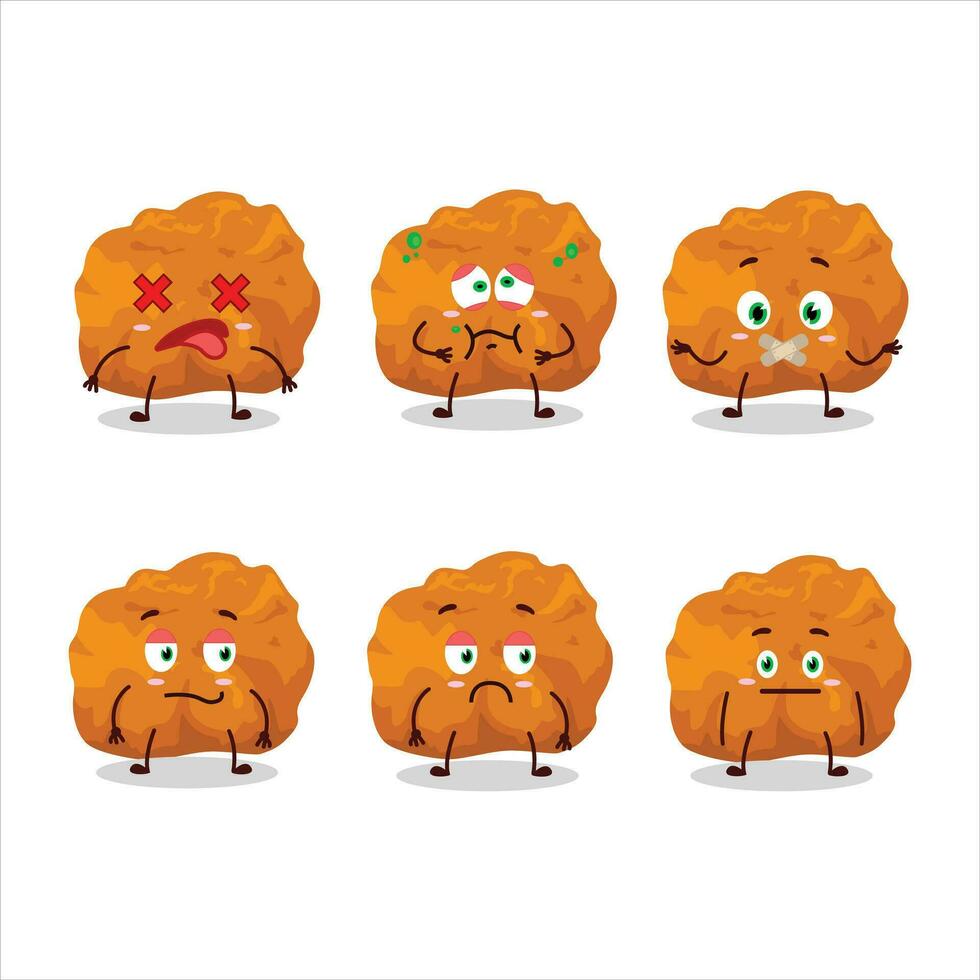 Karage cartoon in character with nope expression vector