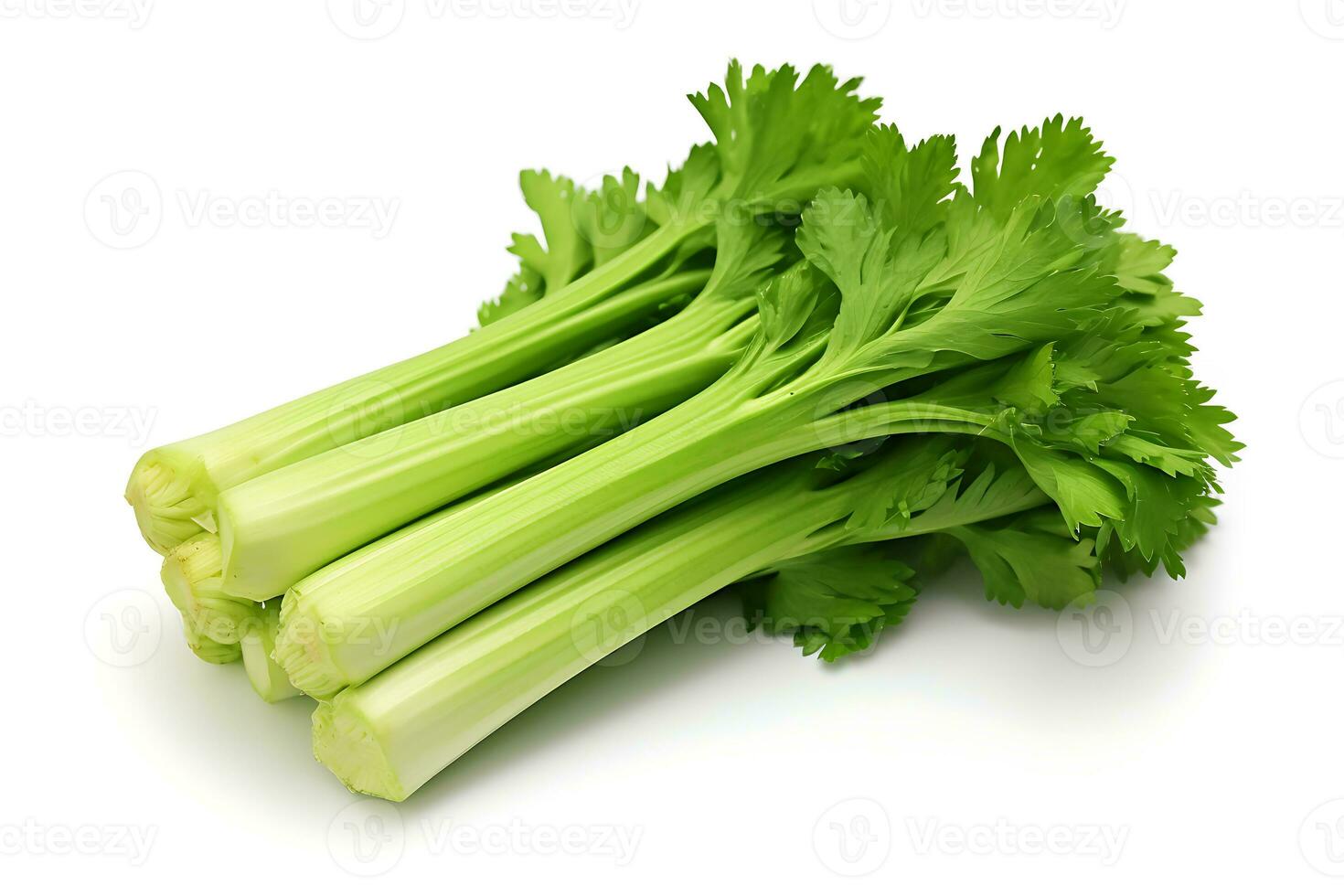 Celery vegetable isolated on white background AI Generated photo