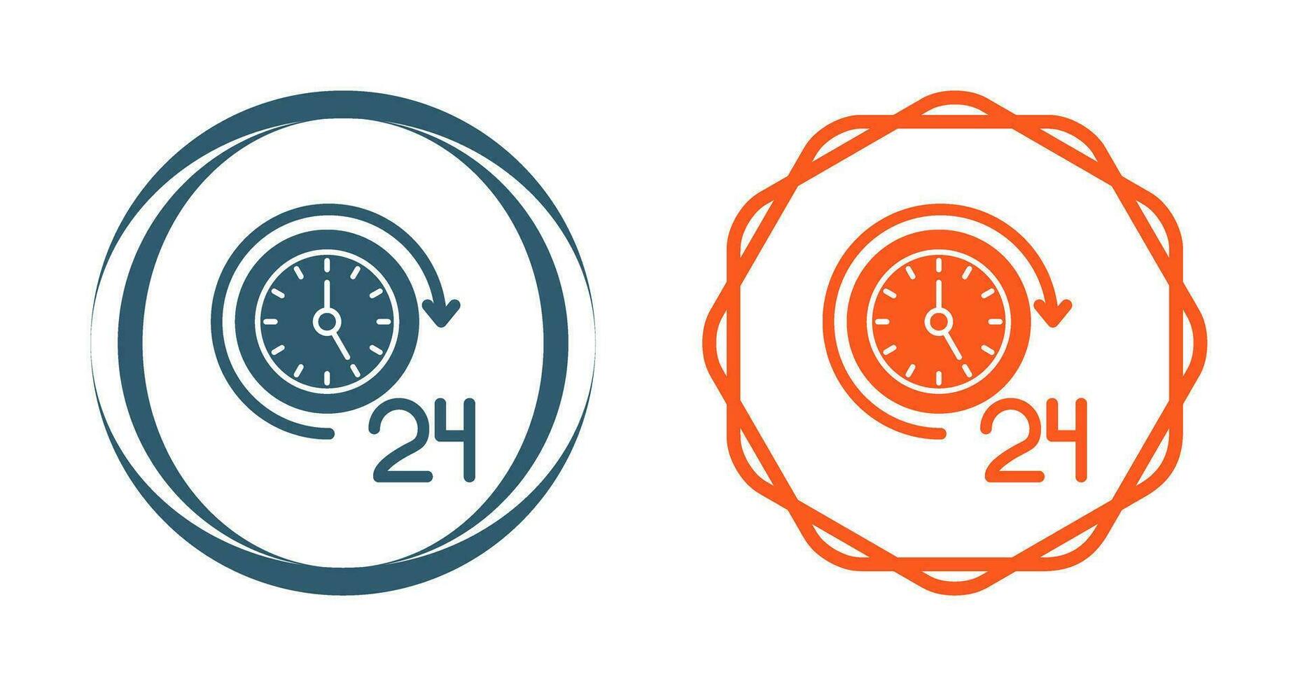 24 Hours Vector Icon