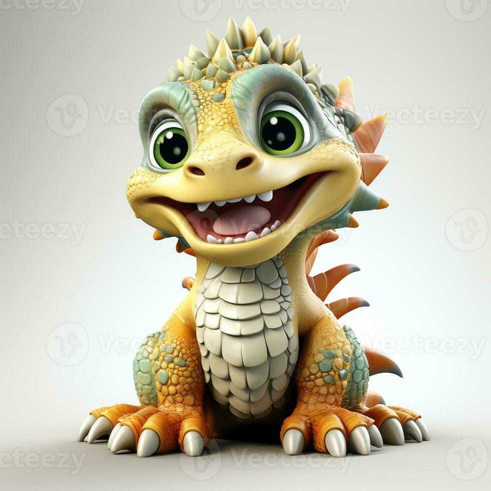 cute tirex dinosaur cartoon photo