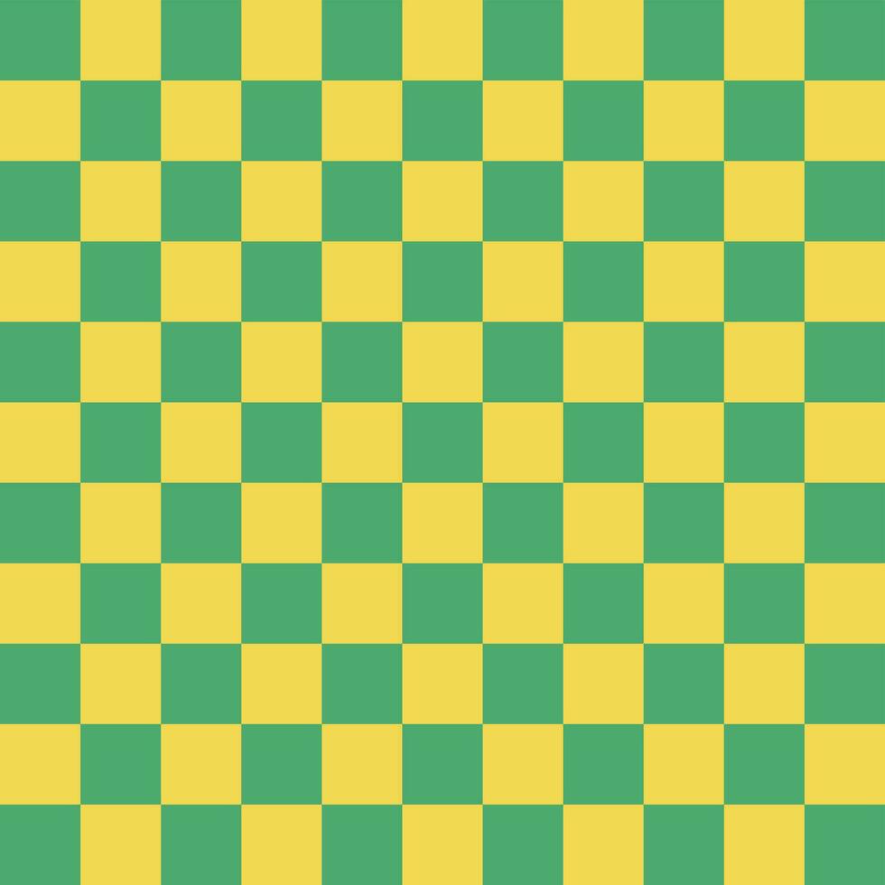 Checkered seamless green and yellow pattern background use for background design, print, social networks, packaging, textile, web, cover, banner and etc. vector