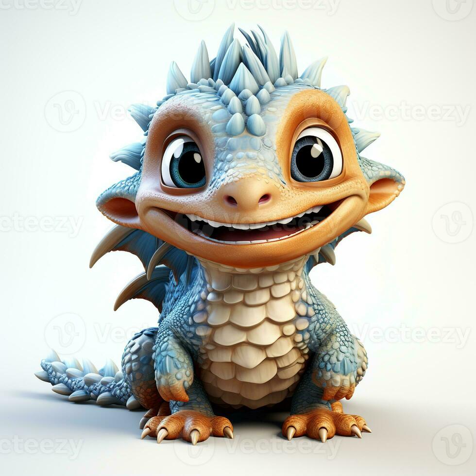 cute colorful dragon carton photo