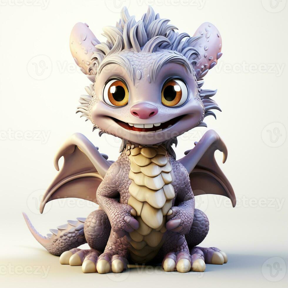 cute colorful dragon carton photo