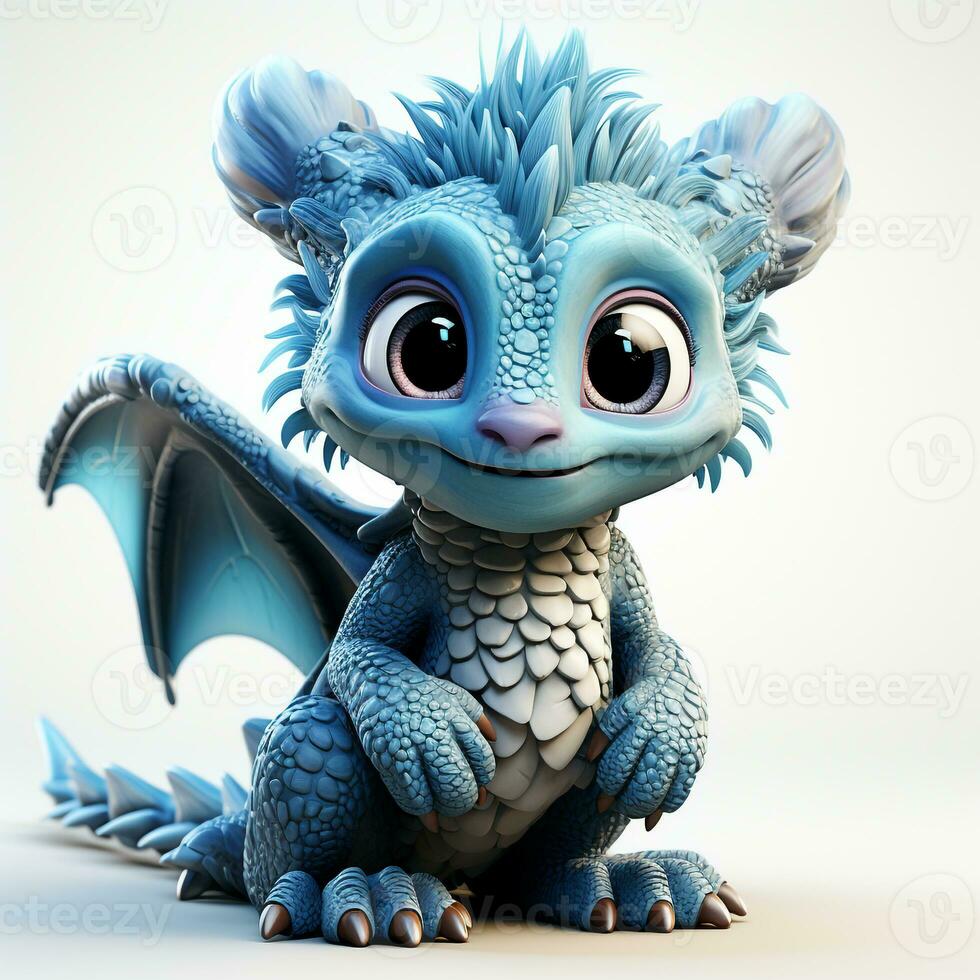 cute colorful dragon carton photo