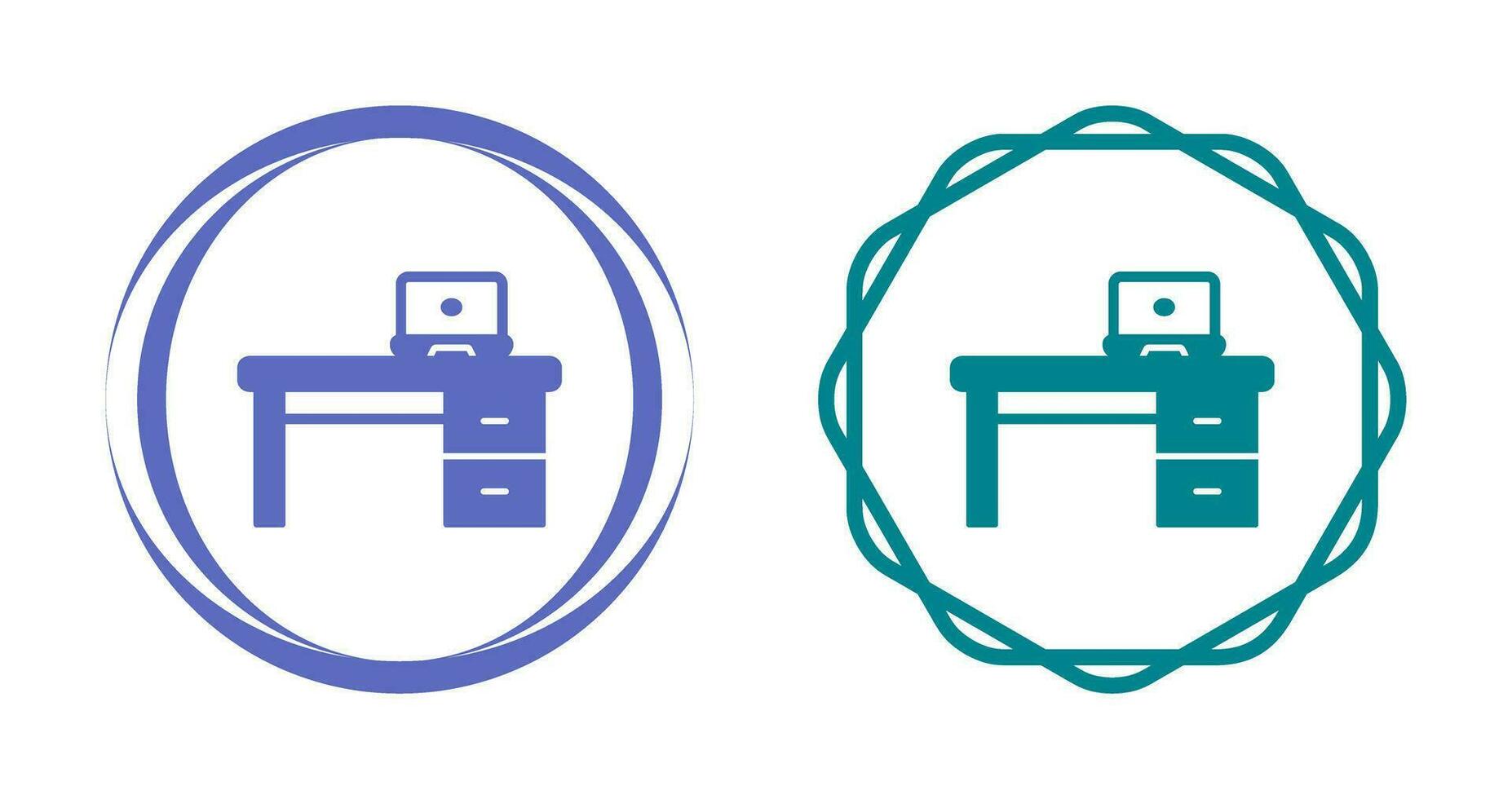 Office Desk Vector Icon