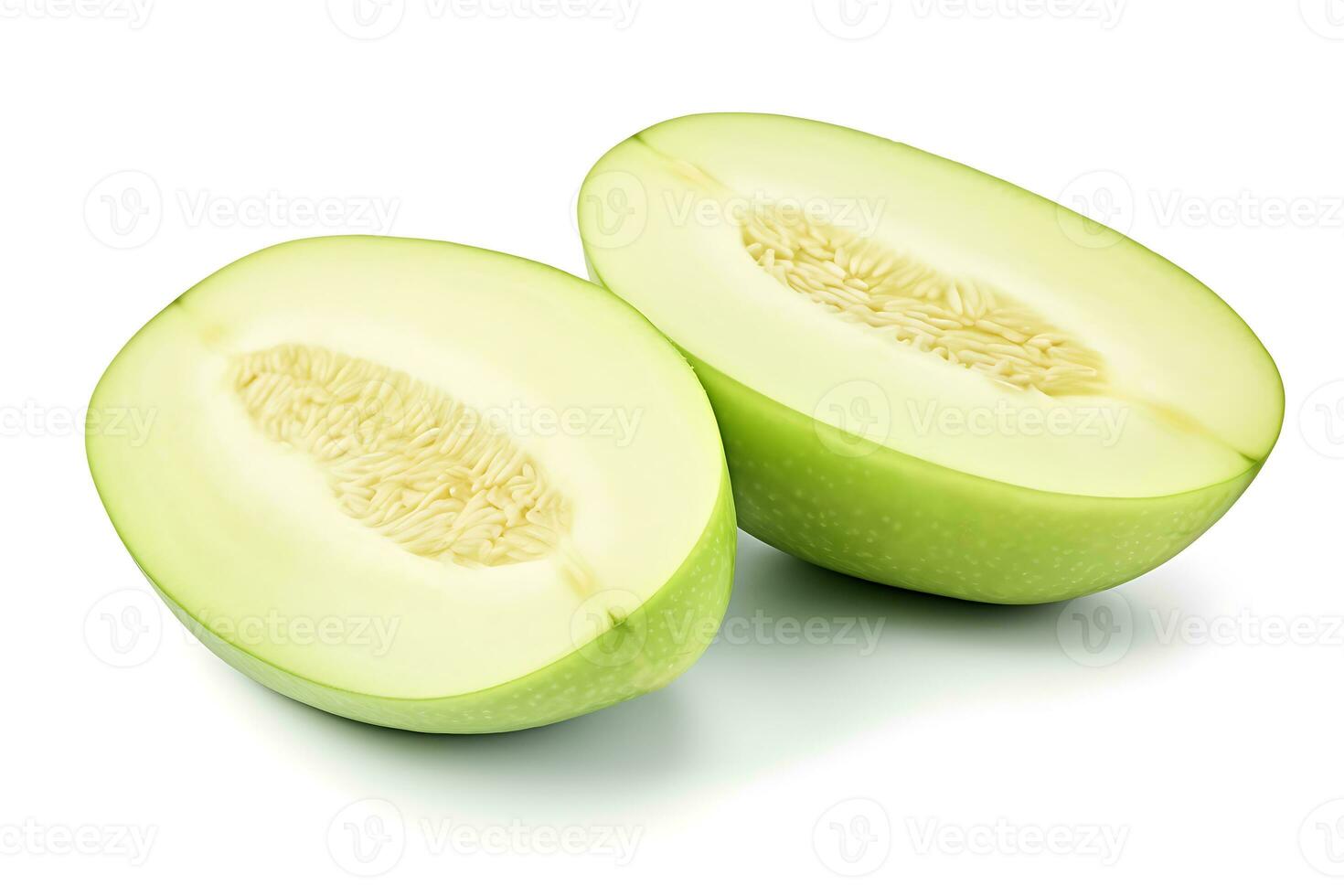 Honeydew Fruit isolated on white background AI Generated photo