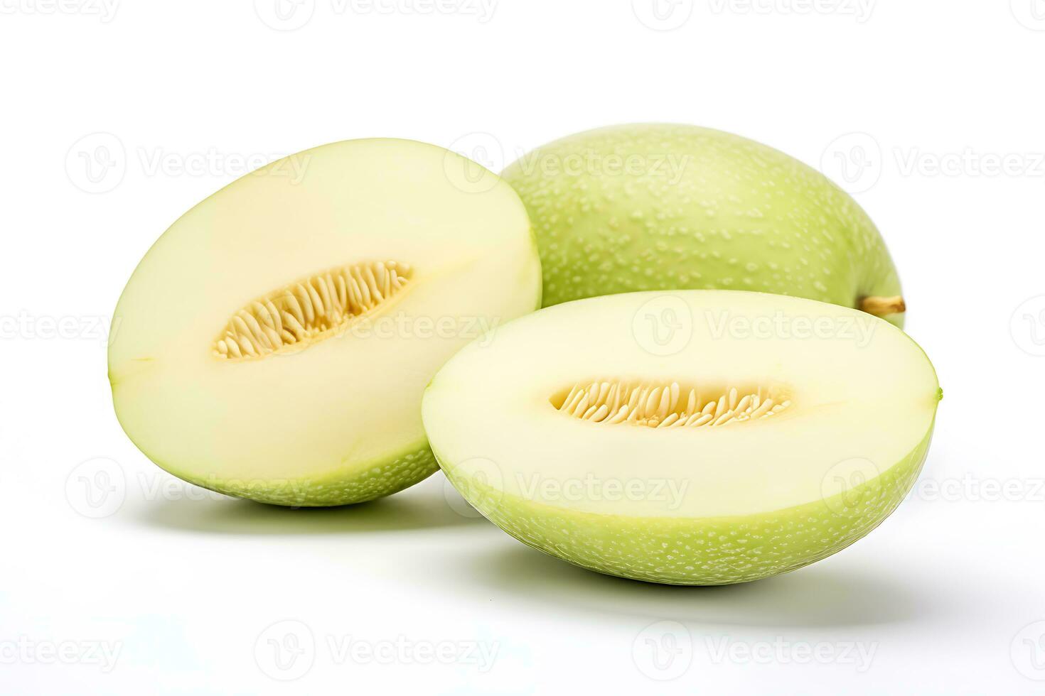 Honeydew Fruit isolated on white background AI Generated photo