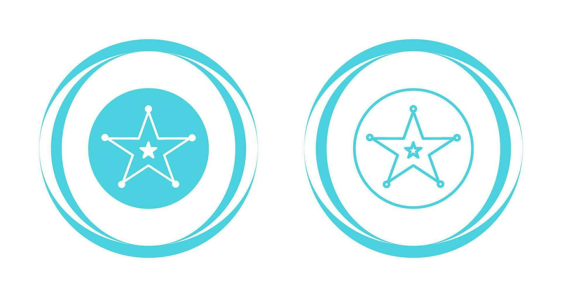 Sheriff Badge Vector Icon