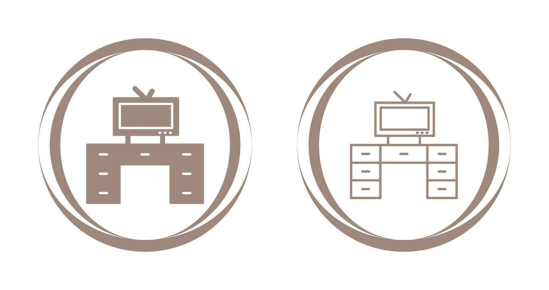 Television Set with Vector Icon