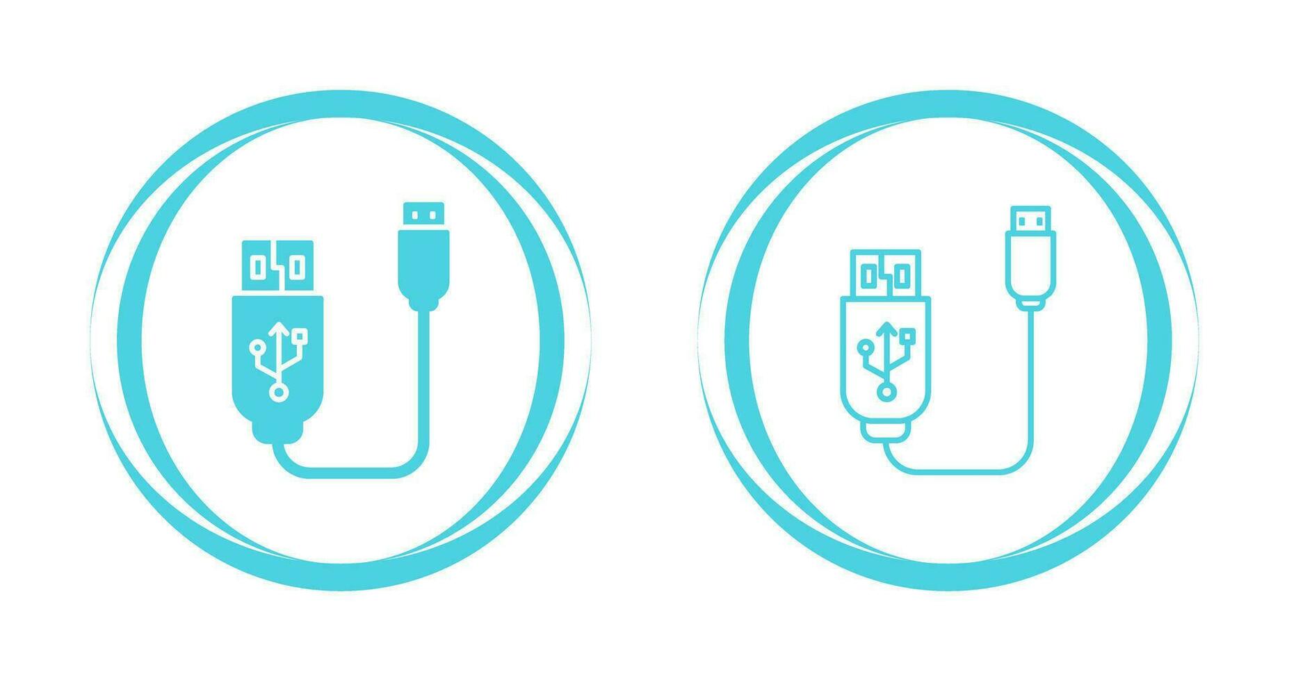 icono de vector de cable usb