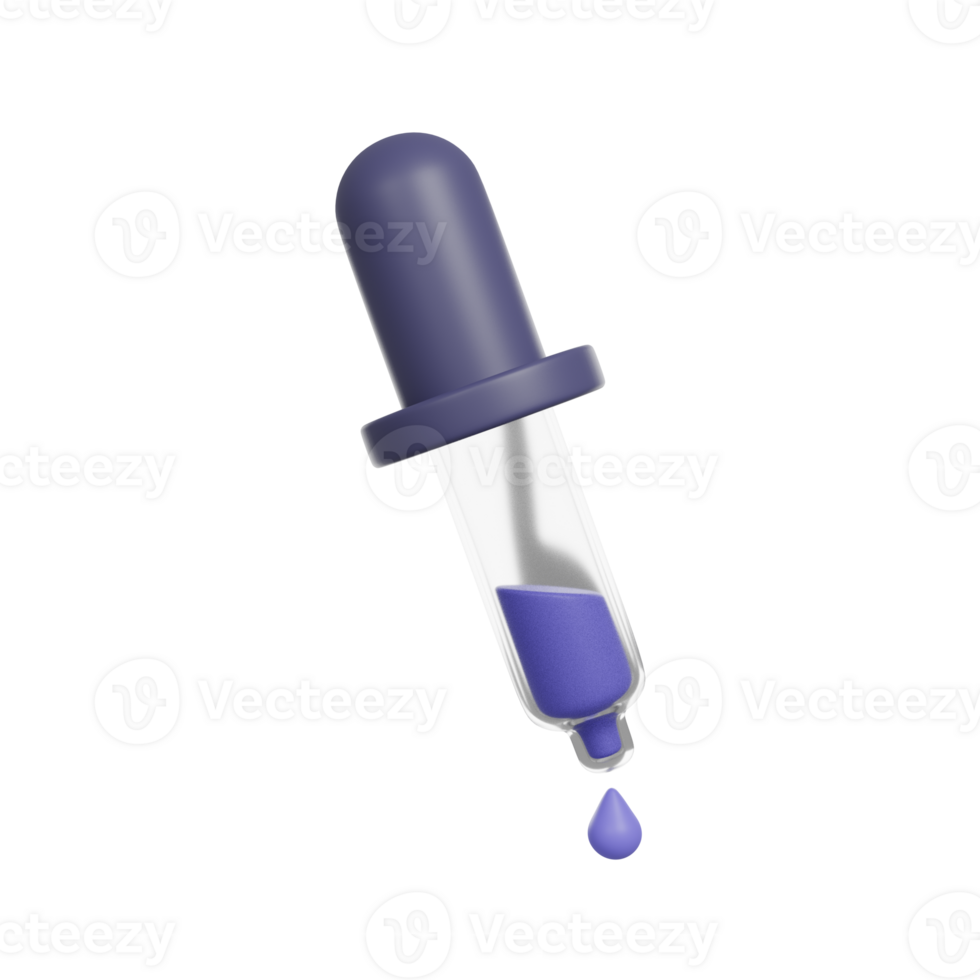 pipette 3d rendre icône png