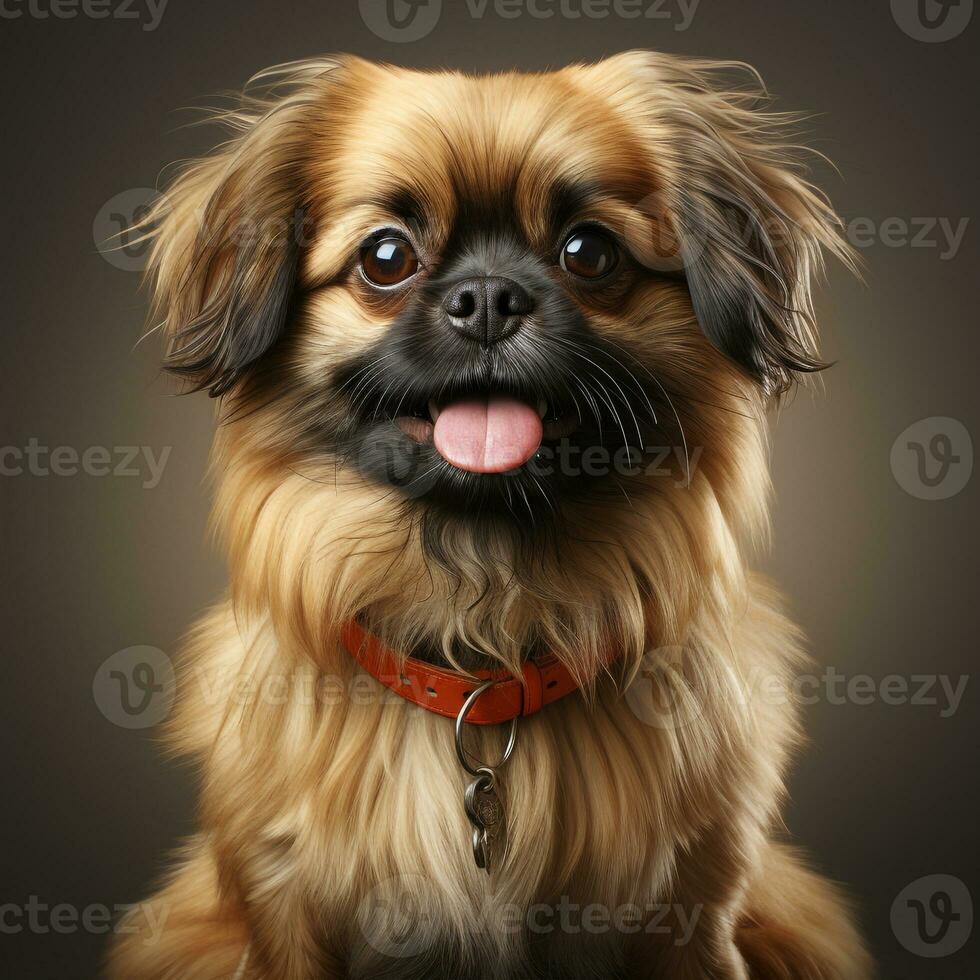 cute pekingese dog ai photo
