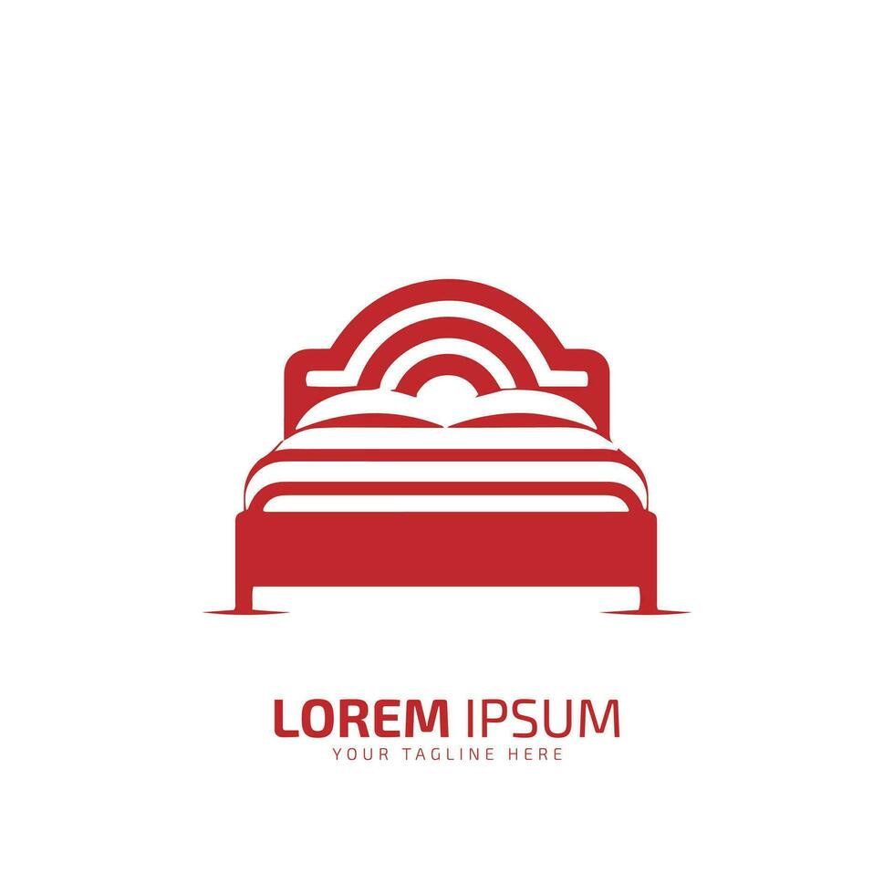 Bed logo template. Bed icon vector isolated