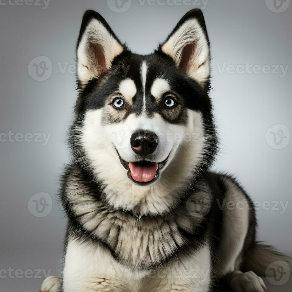 Cute Siberian Husky Dog ai photo