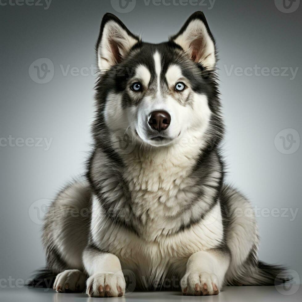 Cute Siberian Husky Dog ai photo