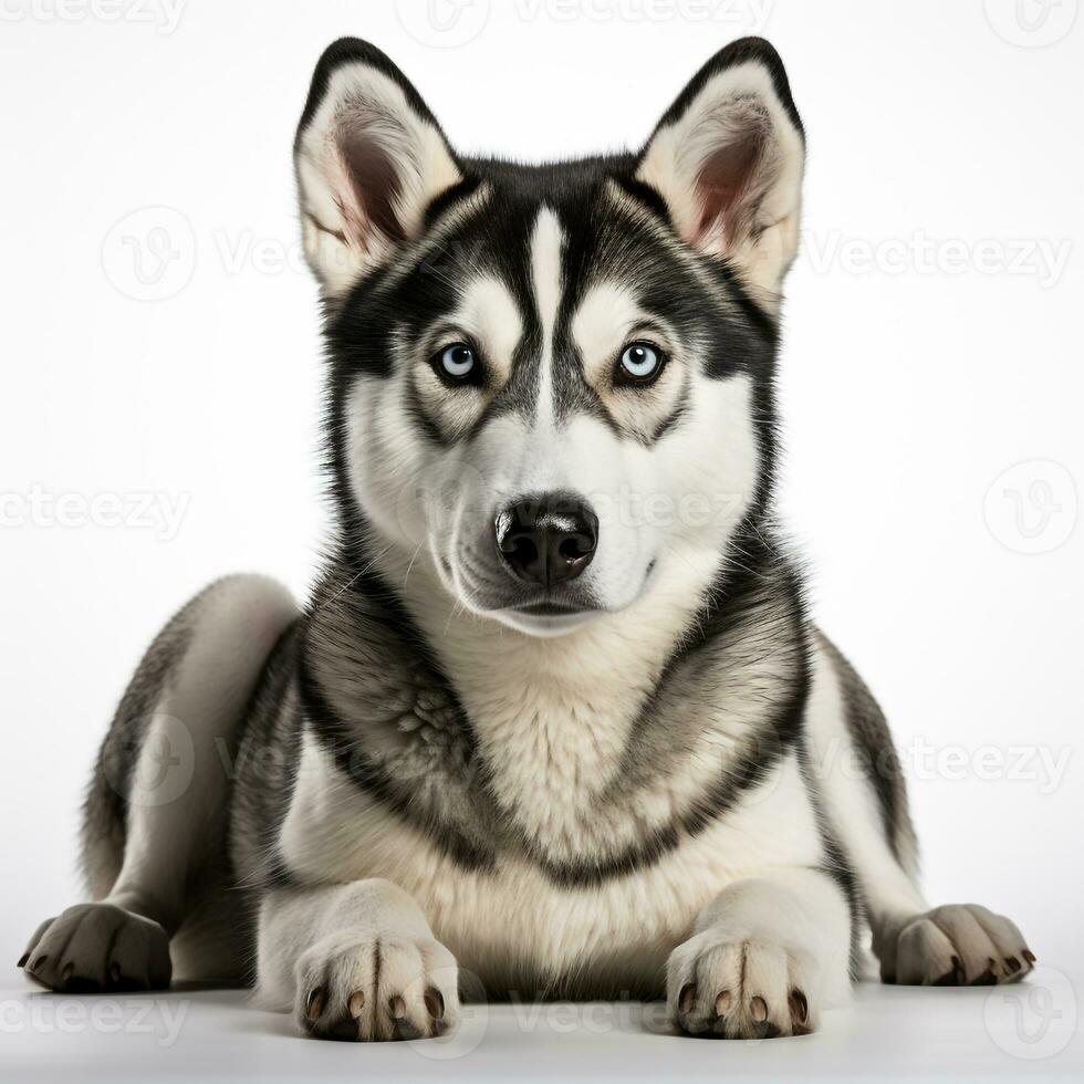 Cute Siberian Husky Dog ai photo