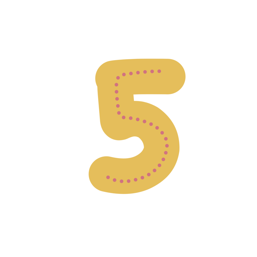 Cute numbering icon png