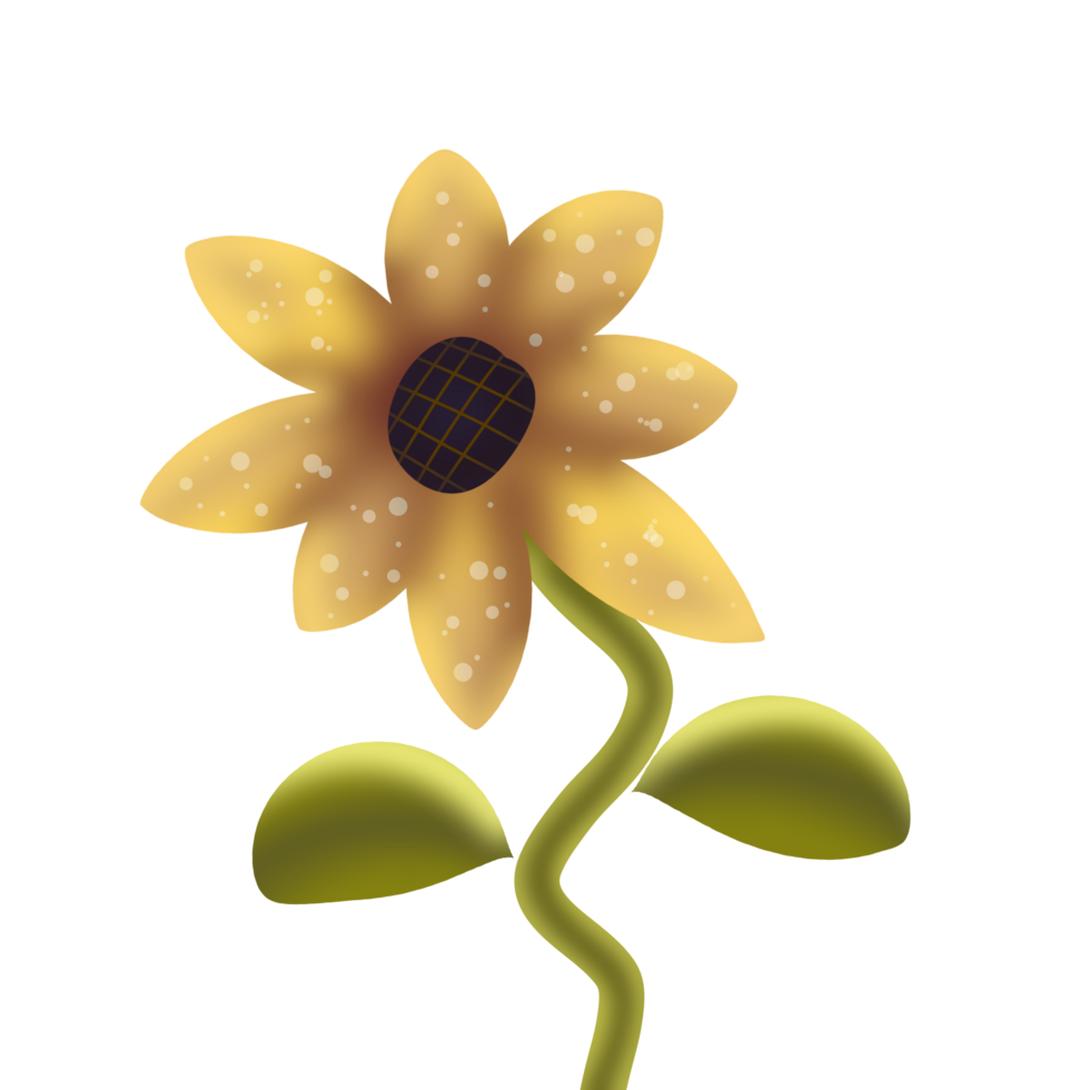 Cute yellow flower png