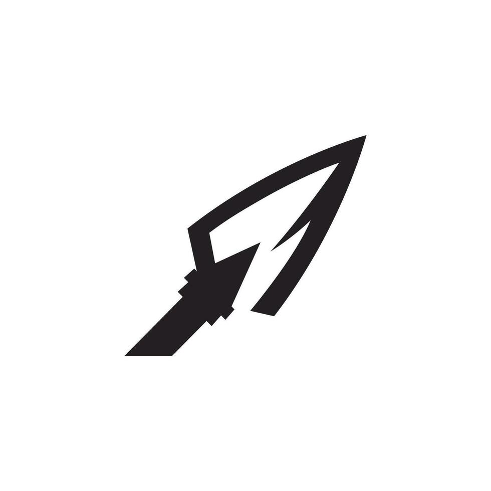 Spear logo vector icon template design