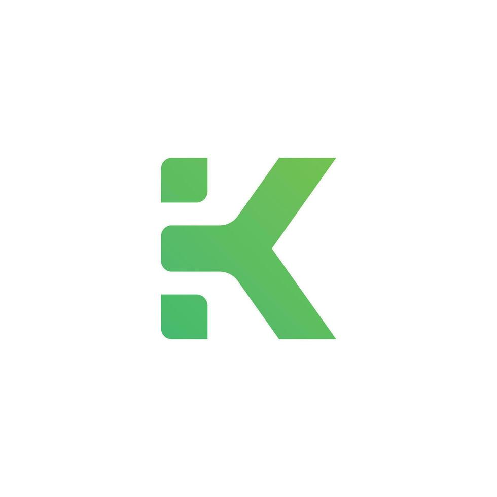 plantilla de vector de logotipo de letra k, diseño de logotipo inicial de letra k creativa
