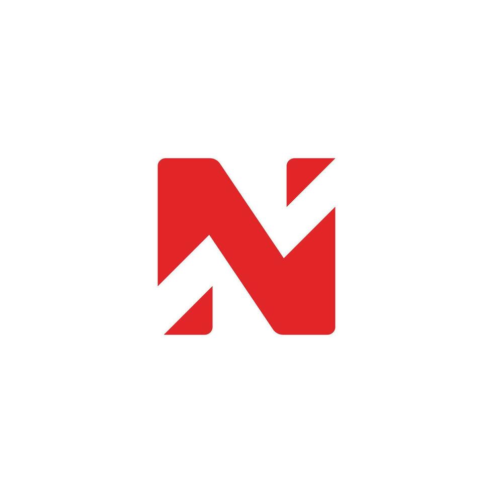 Letter N logo template elements vector