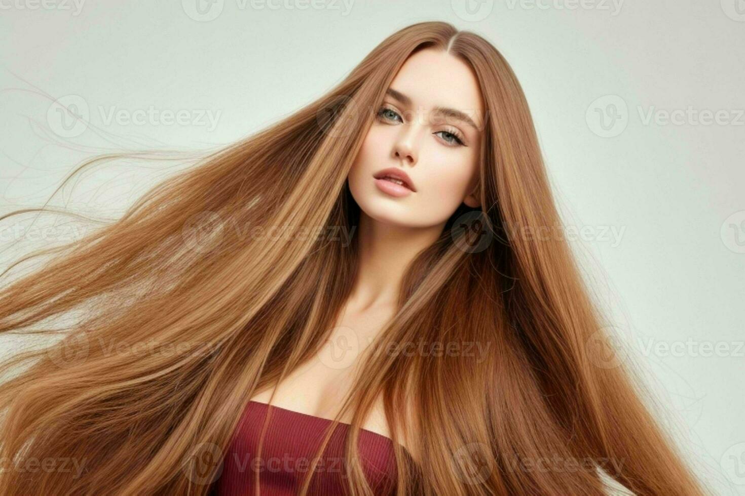 beautiful woman fashion model with long hair. Pro Photo