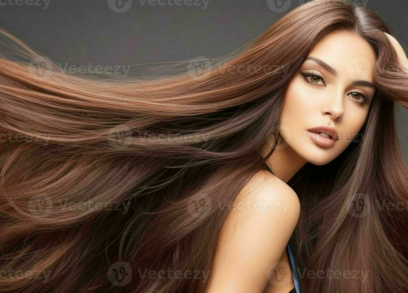 hermosa mujer Moda modelo con largo cabello. Pro foto