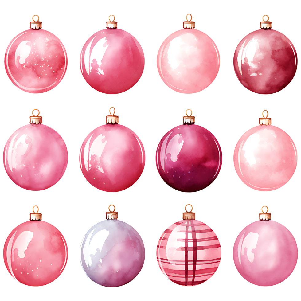 Christmas ball, Christmas tree ornament transparent background AI