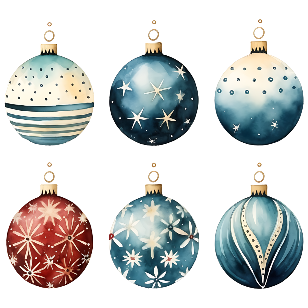 Christmas ball, Christmas tree ornament transparent background AI