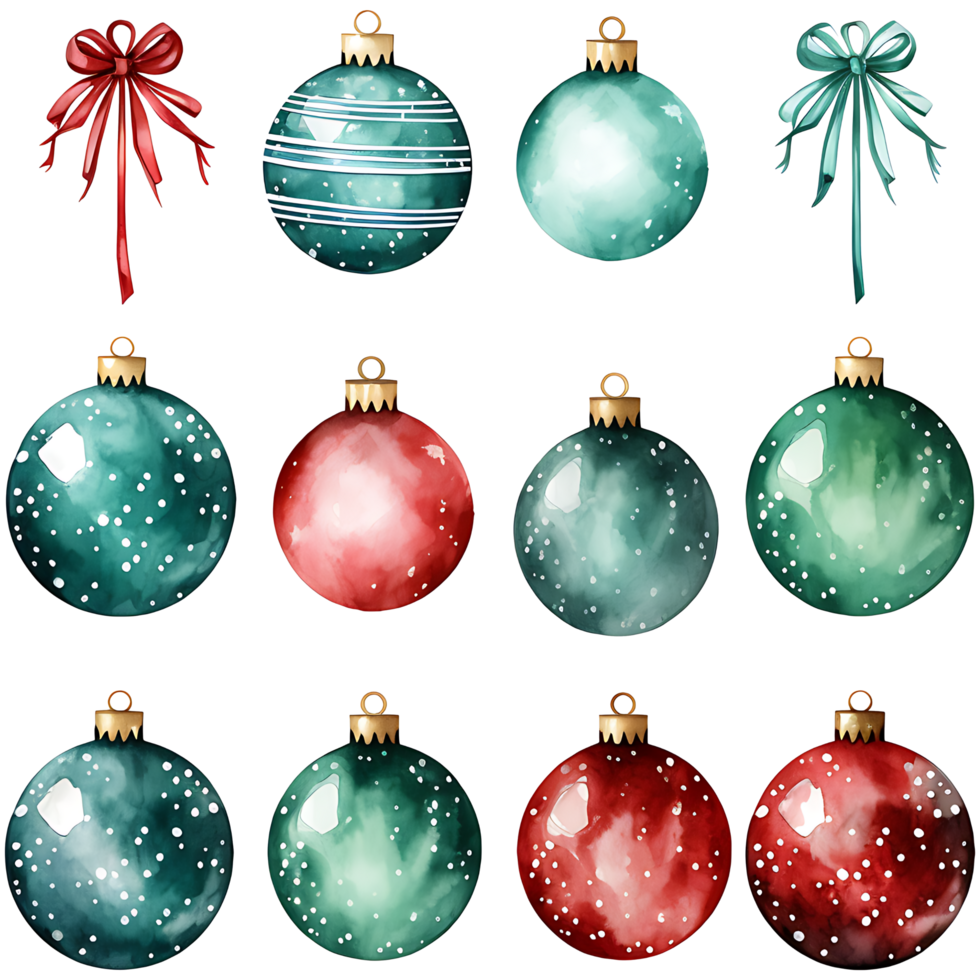 Christmas ball, Christmas tree ornament transparent background AI