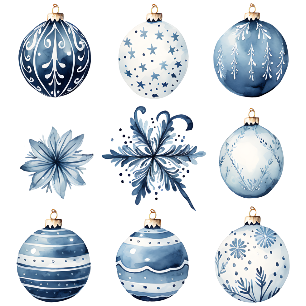 Weihnachten Ball, Weihnachten Baum Ornament transparent Hintergrund ai generativ png