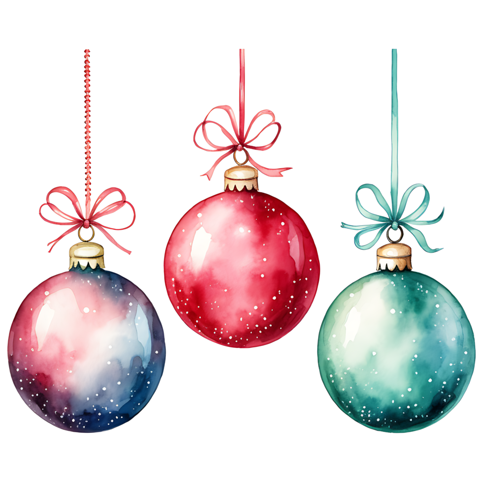 Christmas ball, Christmas tree ornament transparent background AI Generative png
