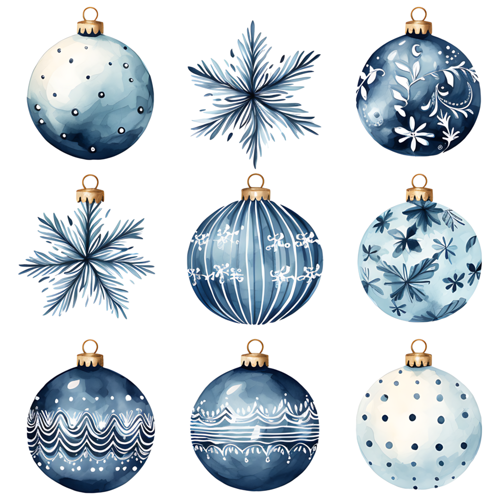 Christmas ball, Christmas tree ornament transparent background AI Generative png