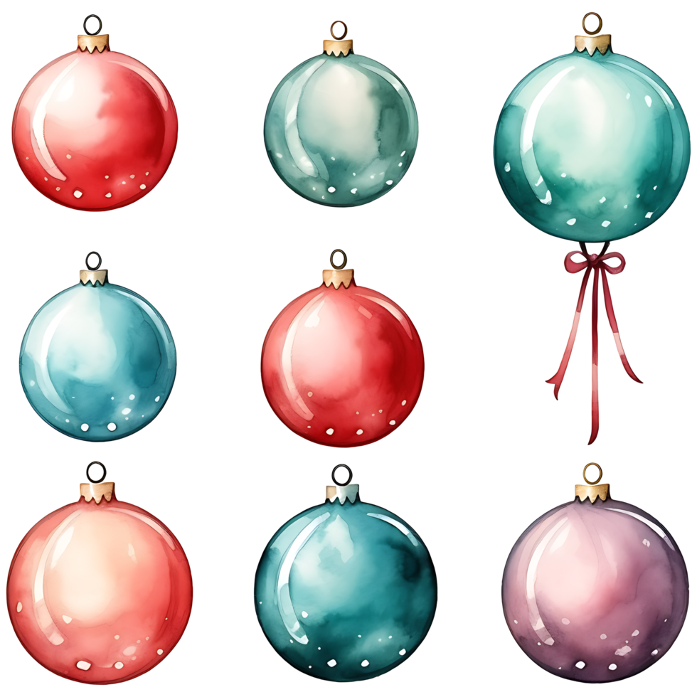 Christmas ball, Christmas tree ornament transparent background AI