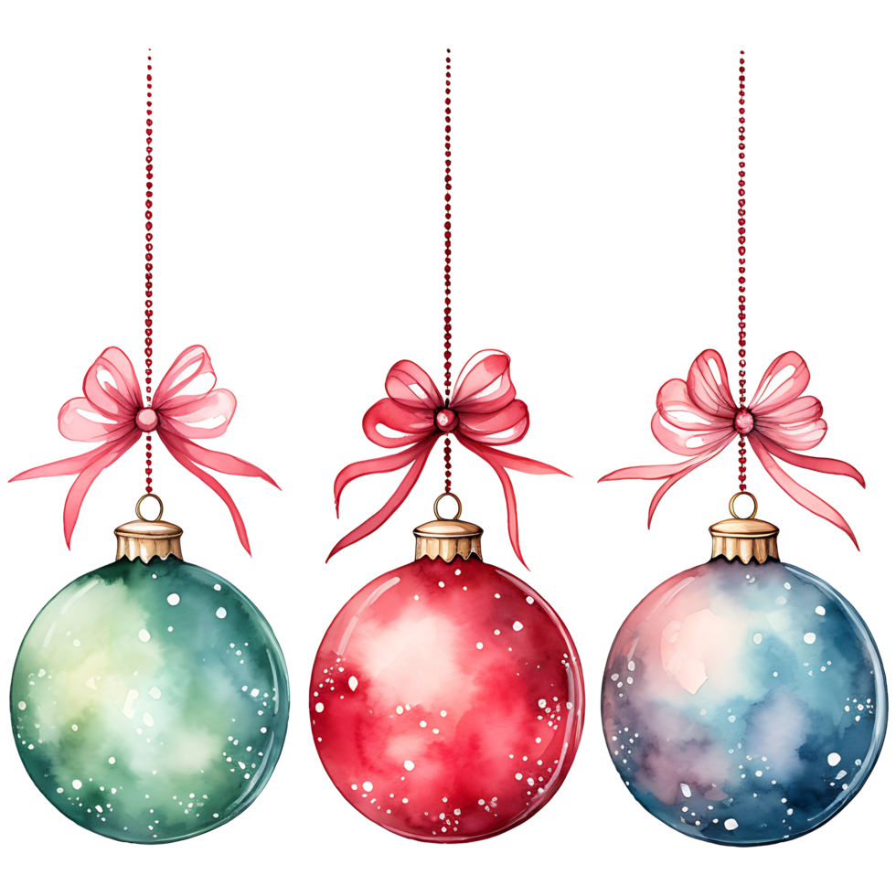 Christmas ball, Christmas tree ornament transparent background AI Generative png