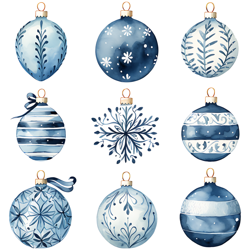 Christmas ball, Christmas tree ornament transparent background AI Generative png