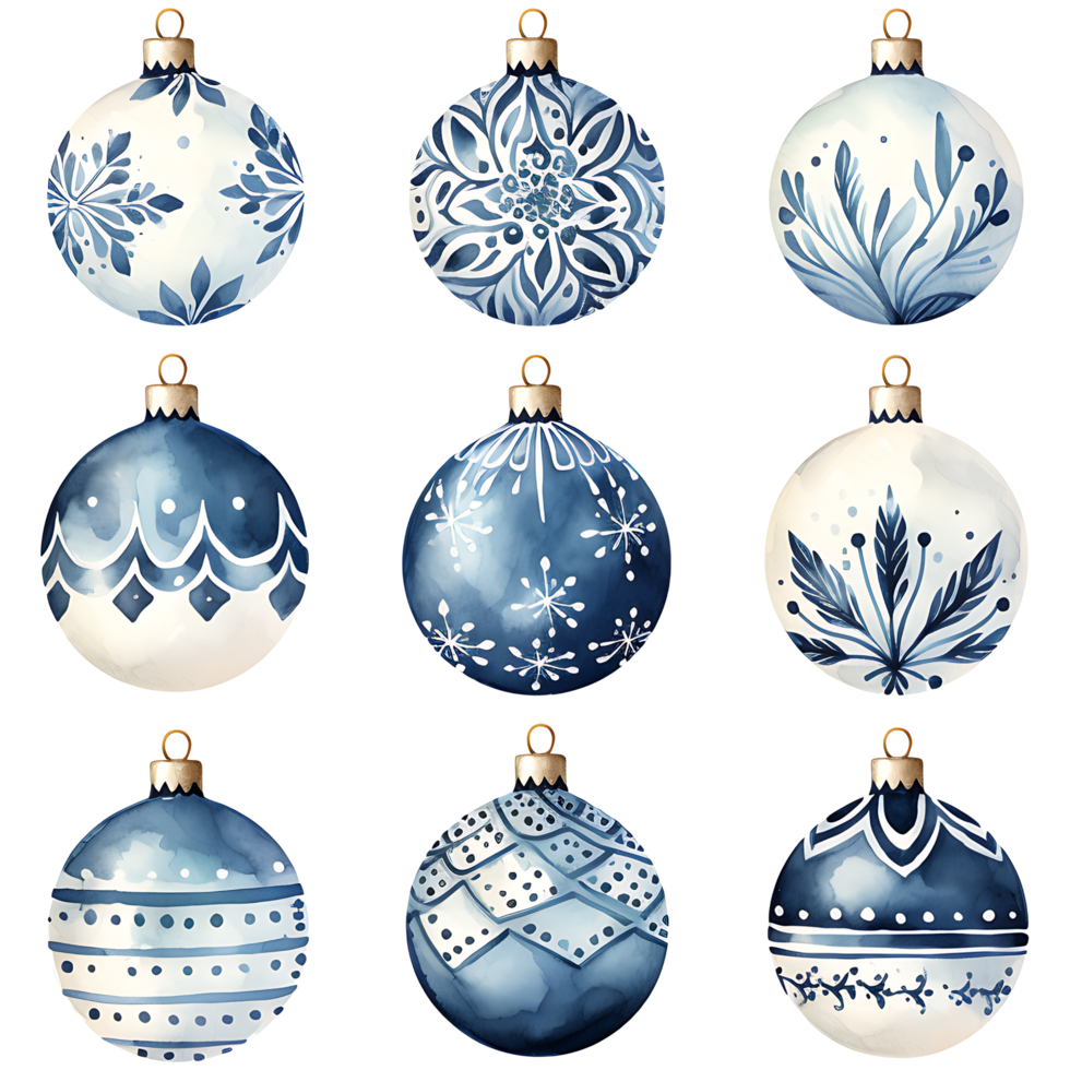Christmas ball, Christmas tree ornament transparent background AI Generative png